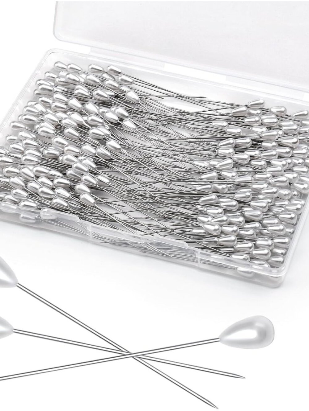 Corsage Pins 250 Pcs Teardrop Boutonniere Pins Pearl Pin- 2.17 Inches